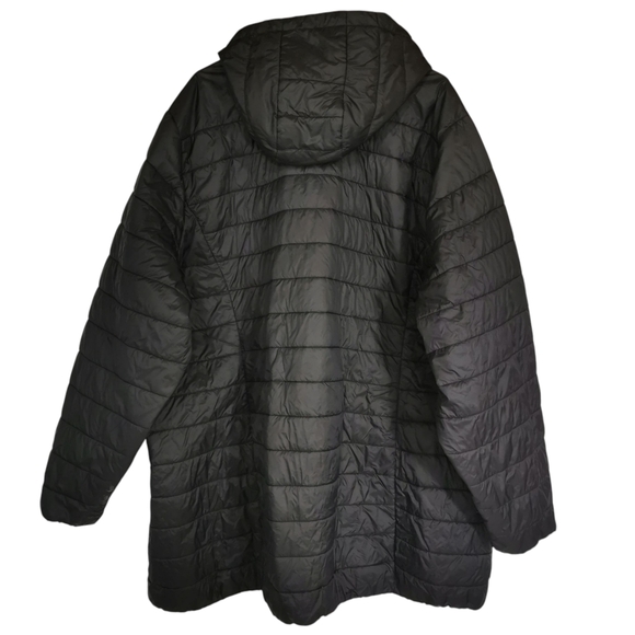 Torrid Black Packable Puffer Hooded Lightweight Jacket - Size 5/5X - Picture 4 of 9